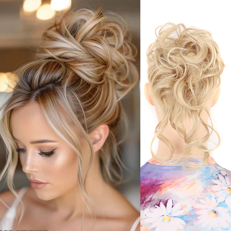 Claw Clip Messy Bun Hair Piece - Pedaços de cabelo bagunçados para mulheres