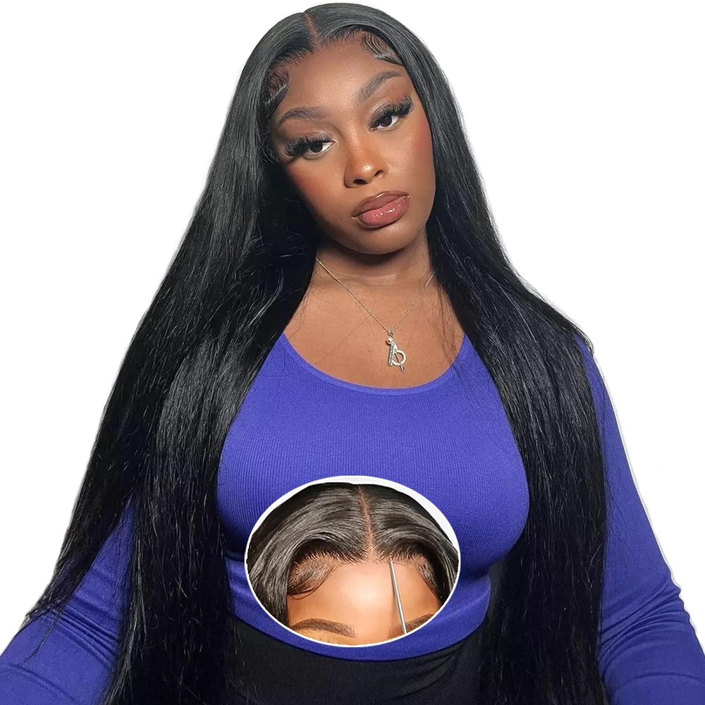 Lace Front Wigs - Perucas de Cabelo Humano Liso HD