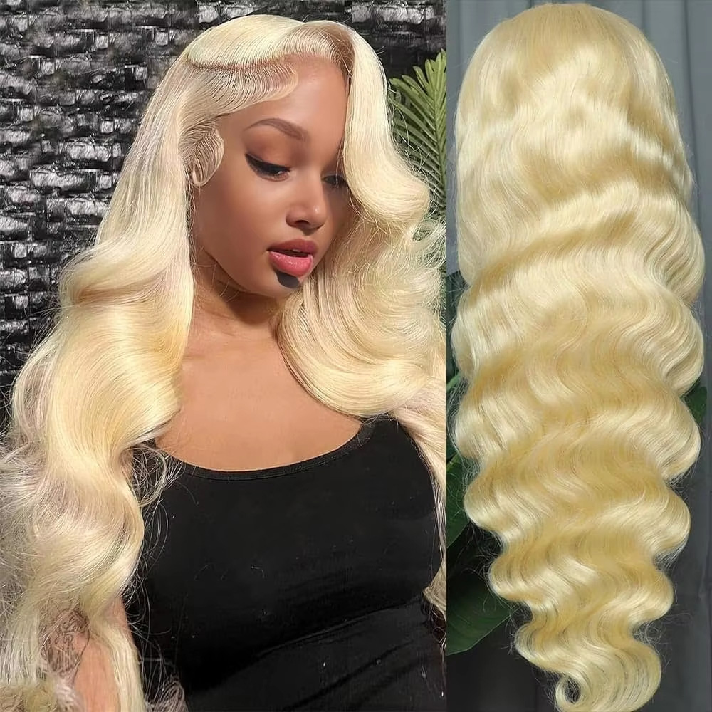 613 Peruca Frontal de Renda Tr - 613 Blonde Body Wave Lace Front Wig avaliação e preço