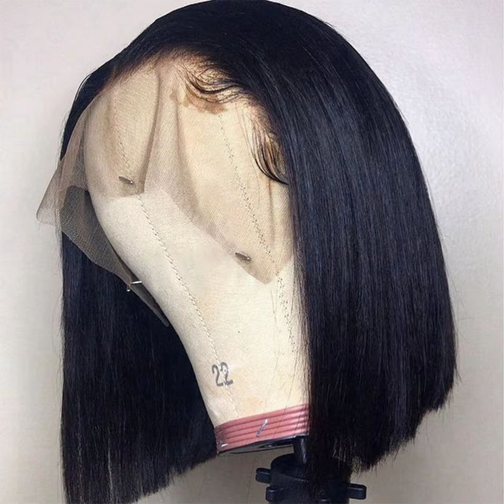 Peruca de cabelo humano com co - Pre Parted 13X4 Lace Front Bob Wig avaliação e preço
