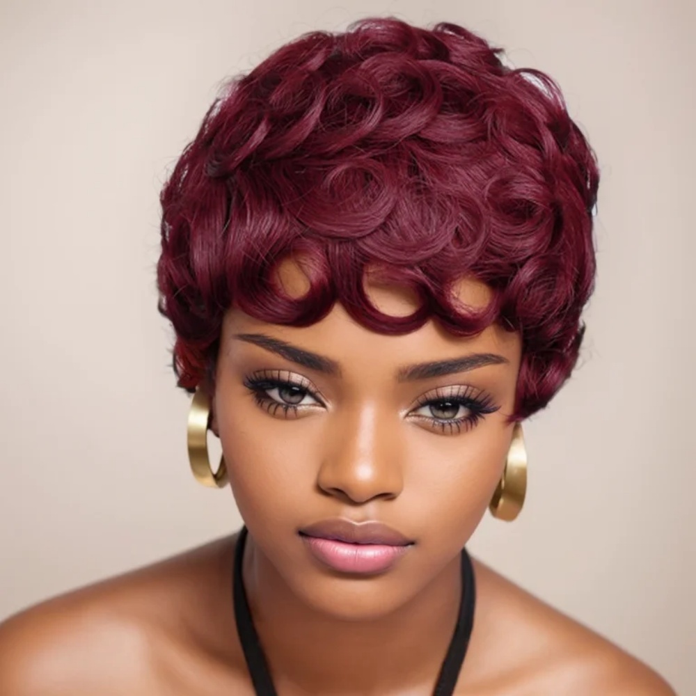 99j pixie corte peruca de cabe - Short Pixie Cut Wig Human Hair Cheap avaliação e preço