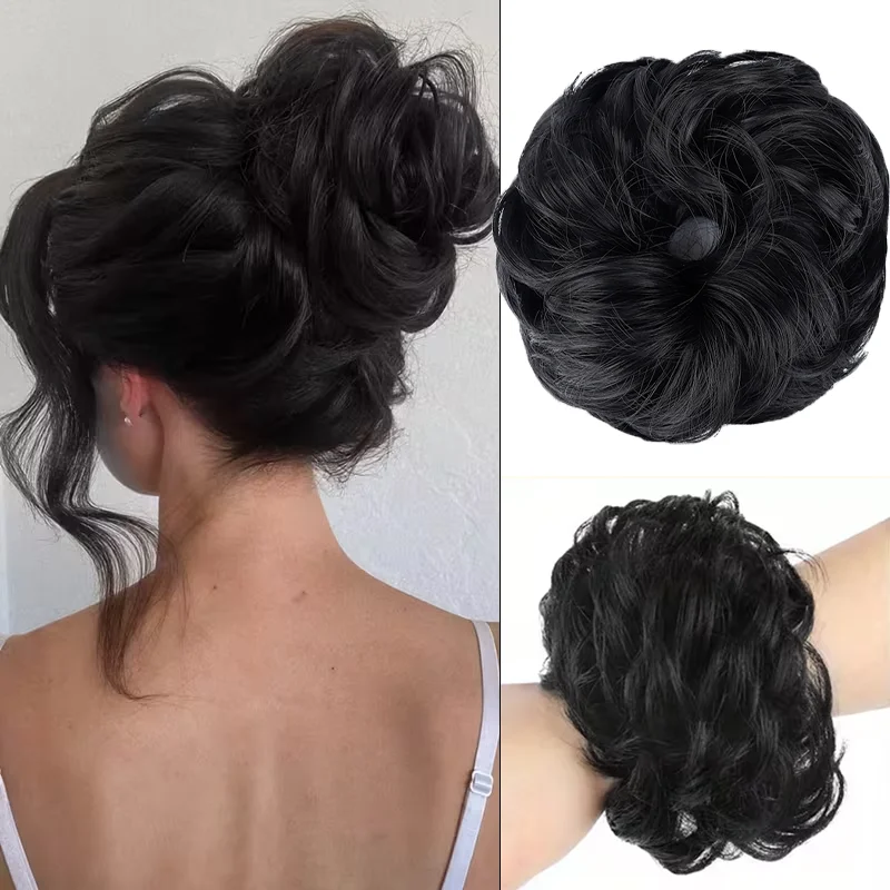 Acessório de Cabelo Elegante c - Claw Clip Messy Bun Hair Piece avaliação e preço