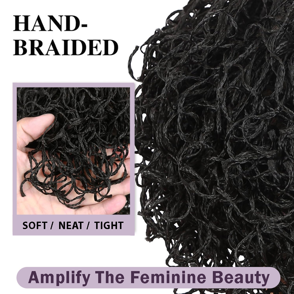 Caixa de torção de renda compl - Synthetic Braided Wigs For Black Women avaliação e preço