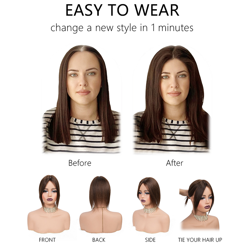 10 Polegada 100% cabelo humano - Seamless Clip In Hair Extensions Human Hair avaliação e preço