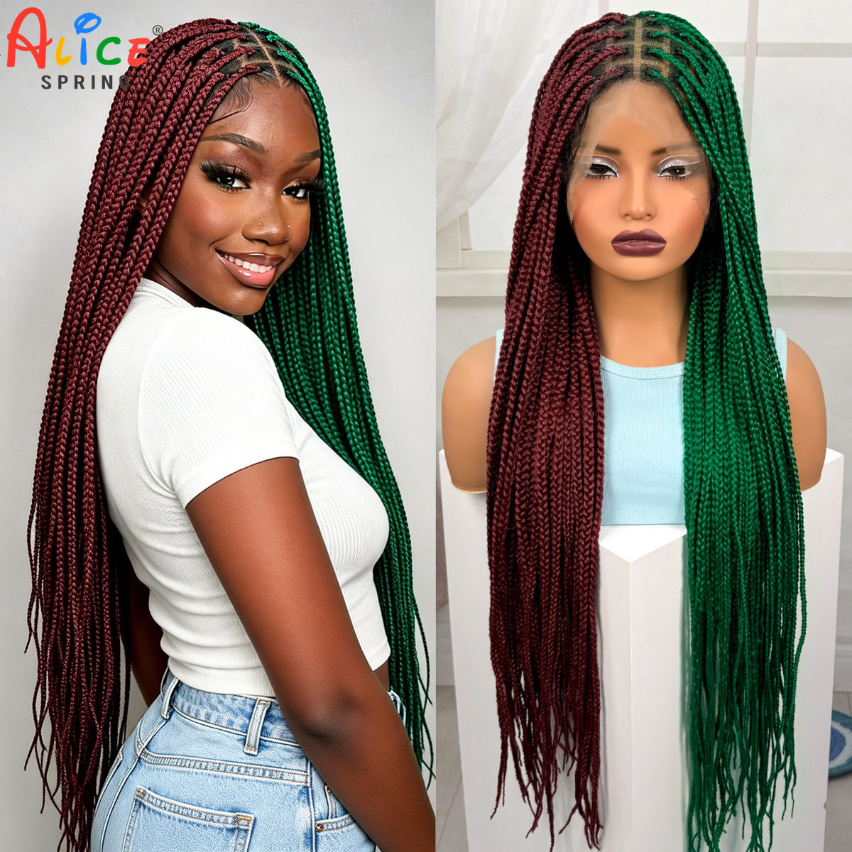 Perucas Sintéticas de Tranças  - Synthetic Braided Wigs For Black Women avaliação e preço
